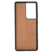 Liluri Magnetic Detachable Leather Wallet Case for Samsung Galaxy S21 Ultra 5G (6.8") - BROWN - saracleather