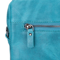Apollo Leather Laptop Bag 13 Inch - BLUE - saracleather
