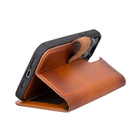 Magic Magnetic Detachable Leather Wallet Case with RFID for iPhone 13 Pro (6.1") - EFFECT BROWN