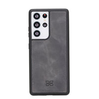 Magic Magnetic Detachable Leather Wallet Case with RFID for Samsung Galaxy S21 Ultra 5G (6.8") - GRAY - saracleather