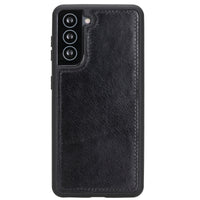 Magic Magnetic Detachable Leather Wallet Case for Samsung Galaxy S21 Plus 5G (6.7") - BLACK - saracleather