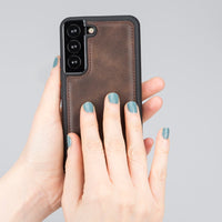 Flex Cover Leather Back Case for Samsung Galaxy S22 (6.1") - BROWN