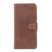 Liluri Magnetic Detachable Leather Wallet Case for Samsung Galaxy S22 Plus (6.6") - BROWN