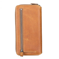 Pouch Magnetic Detachable Leather Wallet Case with RFID for Samsung Galaxy S22 Plus (6.6") - TAN