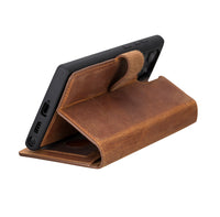 Liluri Magnetic Detachable Leather Wallet Case for Samsung Galaxy S22 Ultra (6.8") - TAN