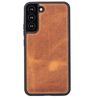 Liluri Magnetic Detachable Leather Wallet Case for Samsung Galaxy S22 Plus (6.6") - TAN