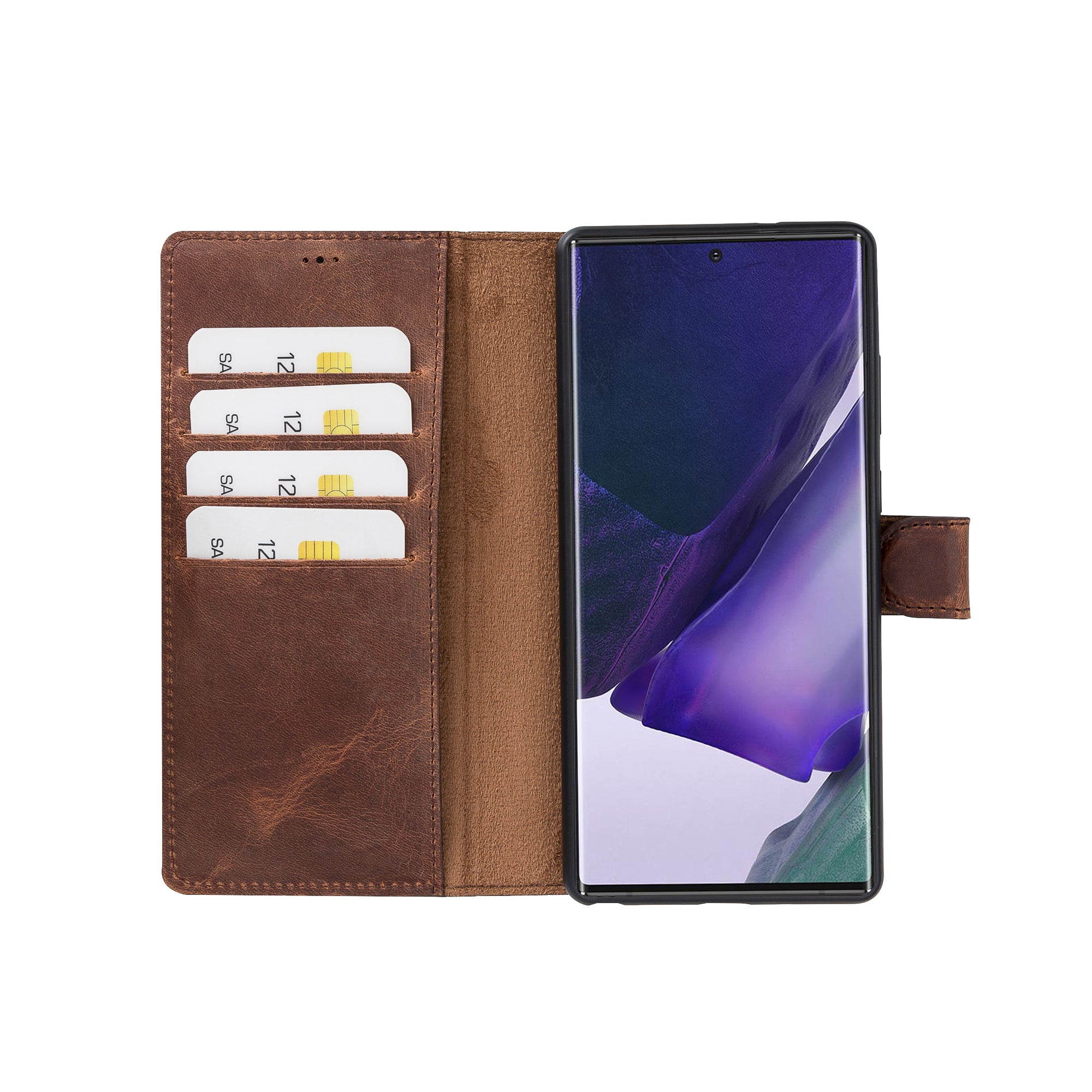 Magic Magnetic Detachable Leather Wallet Case for Samsung Galaxy