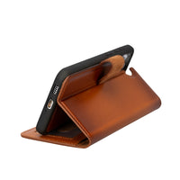 Magic Magnetic Detachable Leather RFID Blocker Wallet Case for Samsung Galaxy S23 (6.1") - EFFECT BROWN