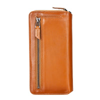 Pouch Magnetic Detachable Leather Wallet Case for iPhone 14 Pro (6.1") - EFFECT TAN