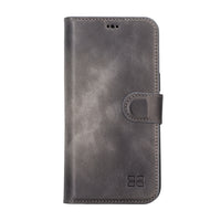 Magic Magnetic Detachable Leather Wallet Case with RFID for iPhone 14 Pro (6.1") - GRAY