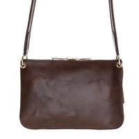 Jane Leather Handbag - DARK BROWN - saracleather