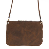 Jane Leather Handbag - BROWN - saracleather